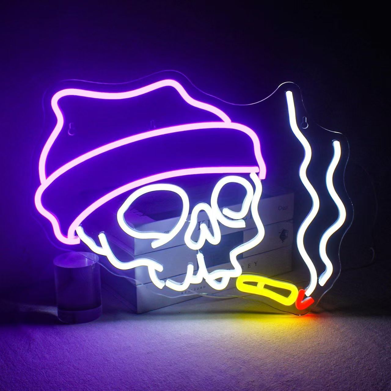 Luz de neón transfronteriza amazónica personalizada calabaza fantasma de Halloween luces decorativas happy Halloween atmósfera