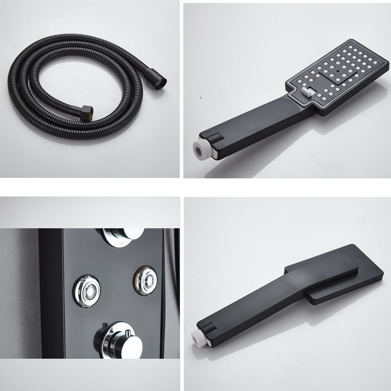 Panel de ducha personalizado con pantalla LED de temperatura transfronteriza, pantalla de ducha de acero inoxidable 304 con temperatura constante