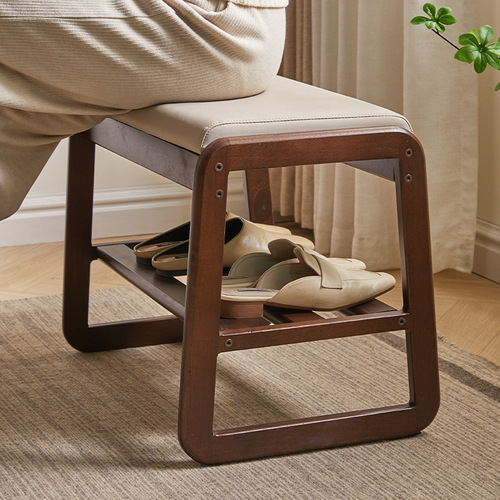 Jiayi solid wood shoe changing stool enters the door and puts on a shoe stool, a shoe cabinet, a shoe rack, a long changing stool at the door