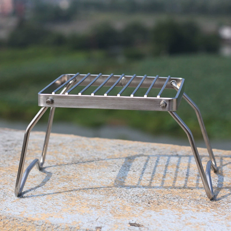 Открытый портативный мини складной кронштейн для головки плиты из нержавеющей стали барбекю Гриль Набор кастрюля противень кронштейн сетка для гриля небольшой размер