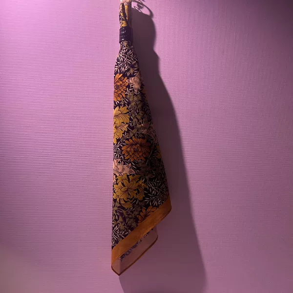 Cotton 55cm Square Scarf, Headscarf, Plant and Floral Pattern, Outdoor Cycling Hip-Hop Decoration, Outdoor Cycling Magic