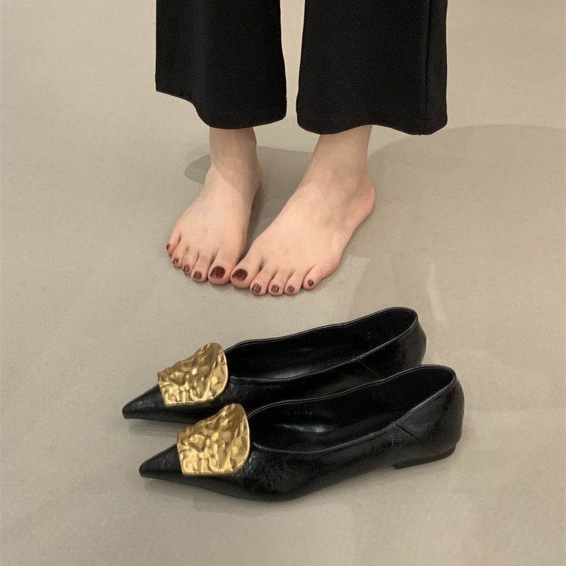 2026 verano nuevo zapato plano cómodo y poco profundo temperamento puntero estampado leopardo delgado viajero ligero zapatos de mujer