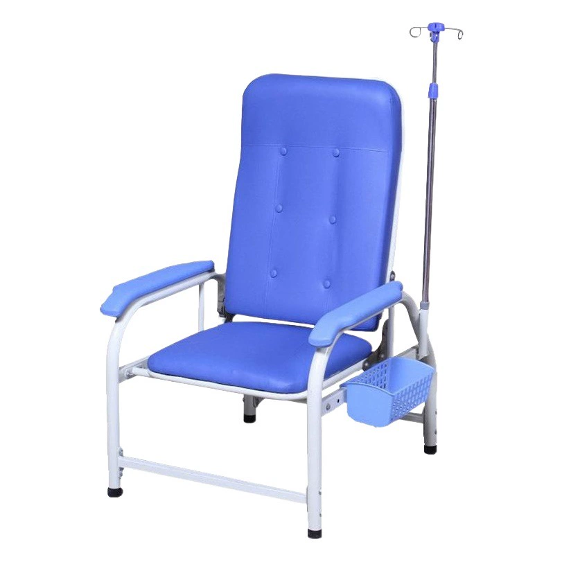 Одноместное роскошное кресло для инфузий, инфузионное кресло, кресло для капельниц, стул из нержавеющей стали для больниц, клиник и амбулаторий, удобное, с подлокотниками