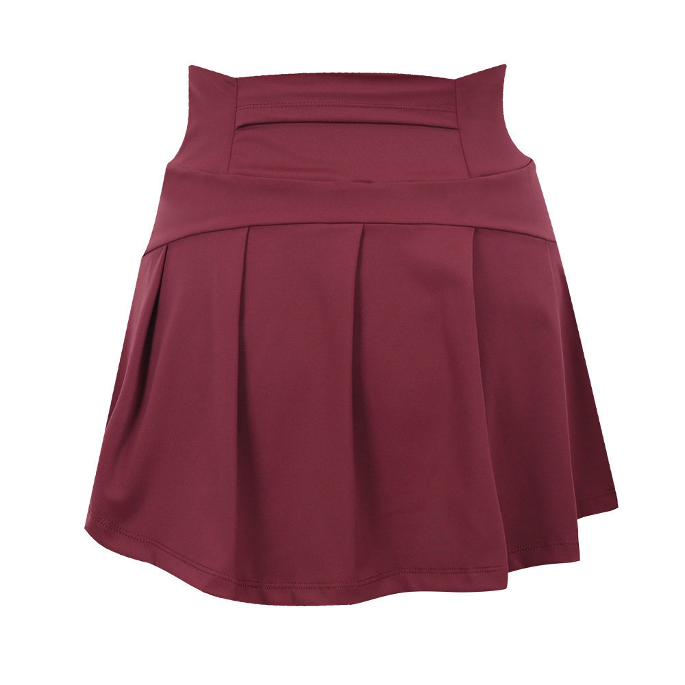 Falda de tenis de nailon estilo Lulu, de alta elasticidad, de seda helada, fina, transpirable, antiexposición, para yoga y deportes, para mujer.