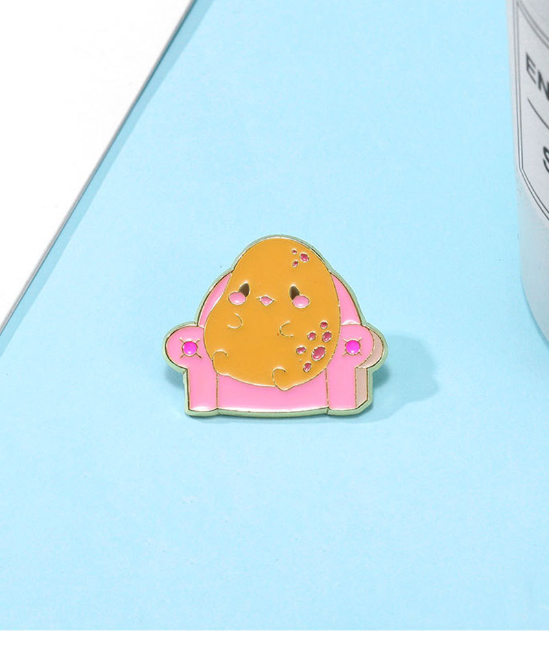 6g Weight Brooches Classification Cartoon Style Cute Pin Potatoes Alloy Enamel Unisex Brooches