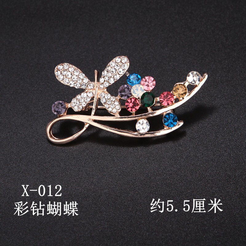 Diamante incrustado flor de cristal broche de aleación con cuentas ramillete de moda elegante perla rhinestone cristal flor broche al por mayor image 20