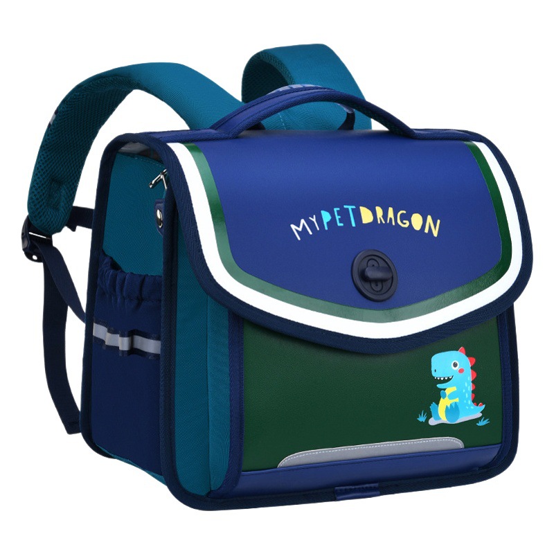 Nuevo estudiante de la escuela primaria horizontal mochila masculina 6-12 años Flip estudiante mochila de dibujos animados lindo niños y niñas mochila