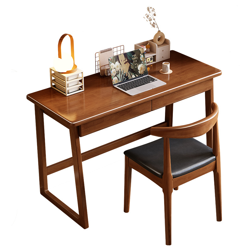 Mesa de escritorio de madera maciza Mesa de computadora tipo L Mesa de escritura simple y moderna Mesa de escritorio de computadora nórdica dormitorio doméstico