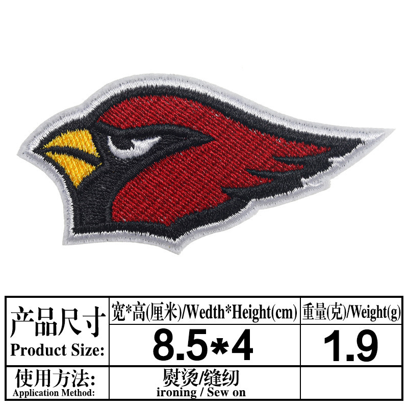 NFL アメリカンリーグとナショナルリーグの 32 チームのロゴ、チームエンブレム、コンピュータ刺繍ラベル、刺繍布パッチ、粘着アイロン接着剤|undefined