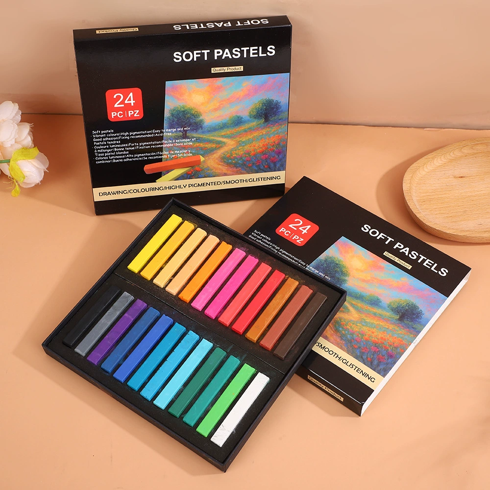 Colored Chalk Color Powder 12 Colors 24 Colors Colored Chalk Pigment Painting Beginner Pastel Stick Brush Set