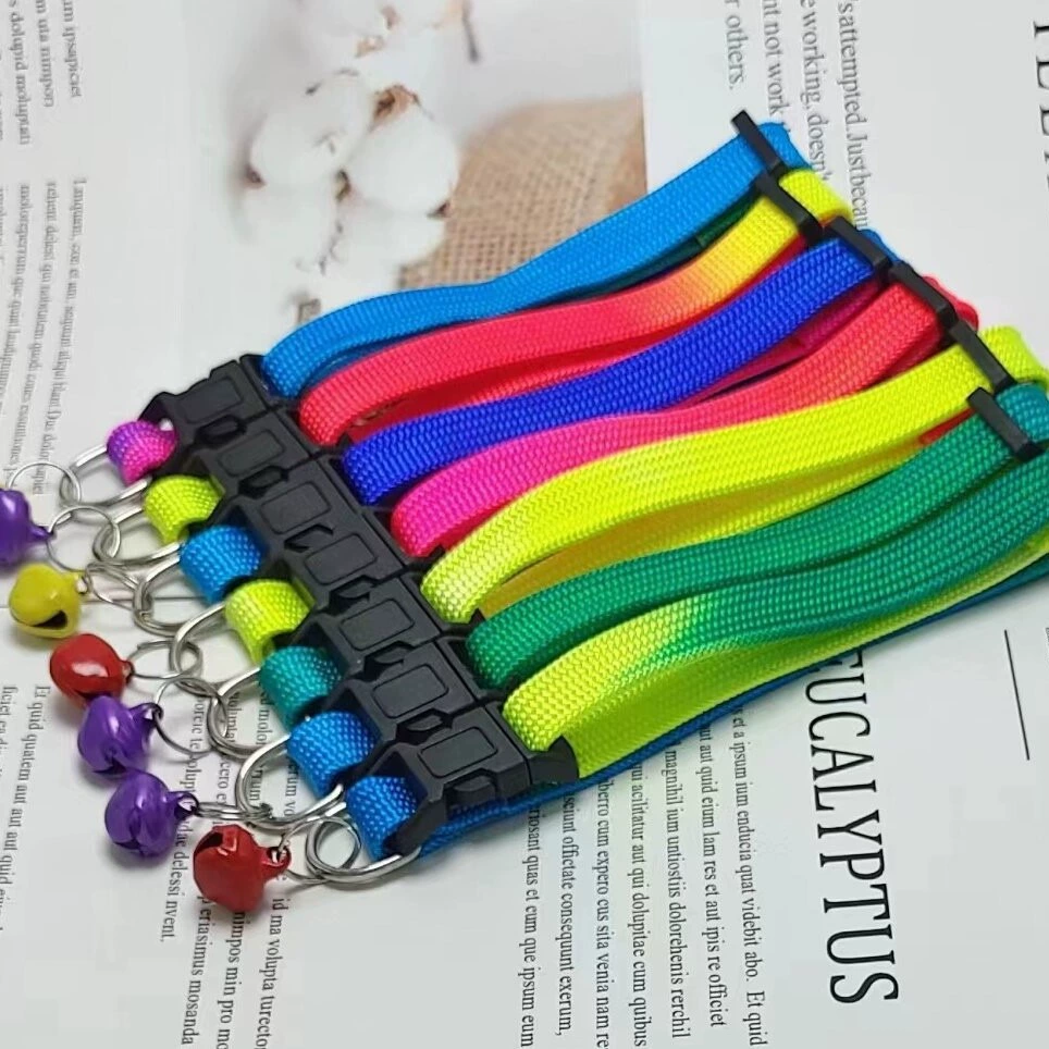 Фабрика оптом красочные воротники для домашних животных колокольчики Нейлон собачий ошейник кошачья шея