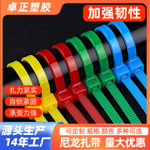 Colorful Nylon Cable Ties 3.6*200 Plastic Cable Ties Colorful Nylon 3*150 Cable Ties Large Quantity and Excellent Price