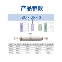 SMC�͹�ʽֱͨ��ѹ��շ�����ZU05S/ZU07S/L��Ч������