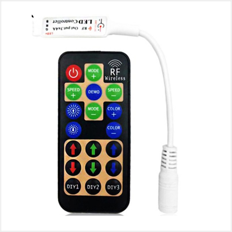 Small colorful controller, LED wireless light strip, handmade, 24v, 19 keys