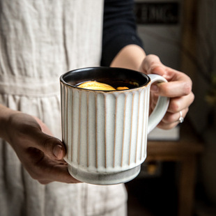Cross-border Lott mug vintage American relief Cup ceramic water Cup Coffee Shop restaurant coffee cup export