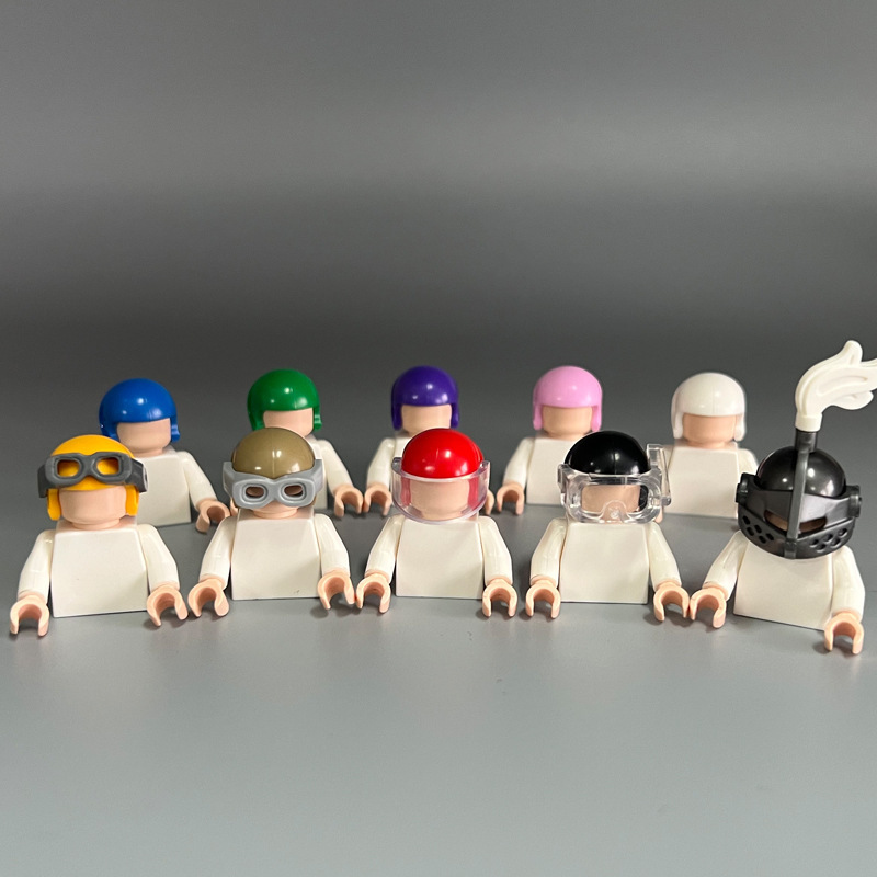 Small particle building block figurine accessories compatible with 93560 pilot football helmet 0.1KG cross-border wholesale