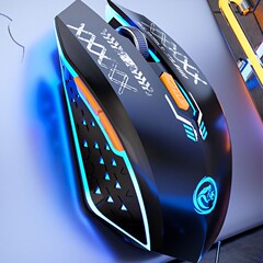 ワイヤレスマウス充電サイレント Bluetooth デュアルモード Type-C カラフルなひび割れ発光ゲーミングマウスノートブックアクセサリー