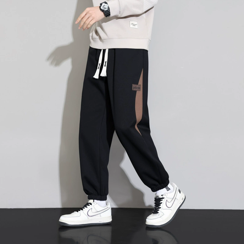 Брюки мужские весенние и осенние подростковые толстые толстые спортивные штаны свободные новые брюки толстые брюки контроля 79
