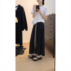 大きいサイズの婦人服の波のポイントはやせているa字のレースは腰の中の長いスカートをつなぎ合わせます。