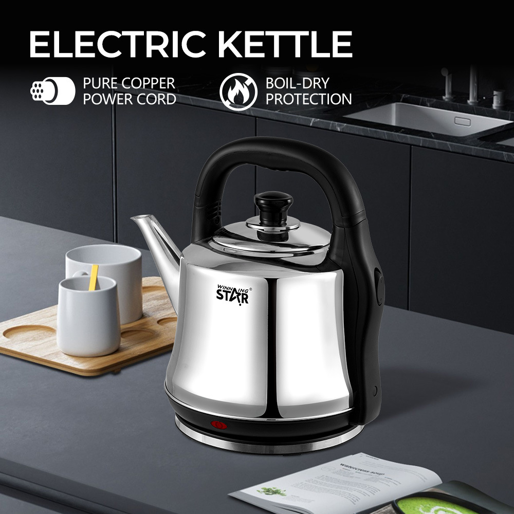 Estrella ganadora transfronteriza dedicada electrodomésticos eléctrico golpe olla hervidor 5L capacidad anti-quema seco estándar británico en stock