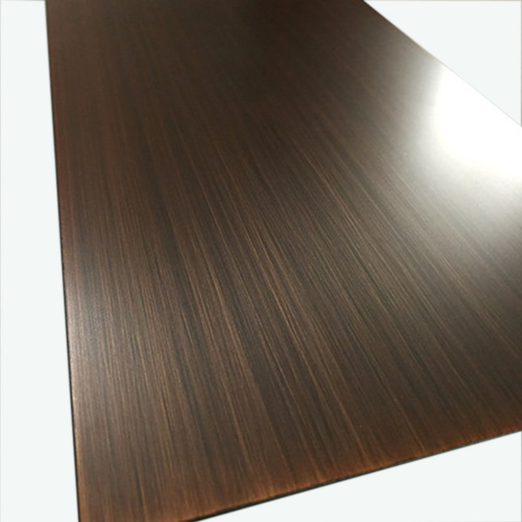厂家直供佛山304不锈钢板材钢板产品订制1mm3mm厚仿古铜镀铜抗指