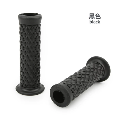 off-road vehicle throttle rubber diamond – Motorcycle Safety Supplies - square-retro-handle-glue-with-holes-black