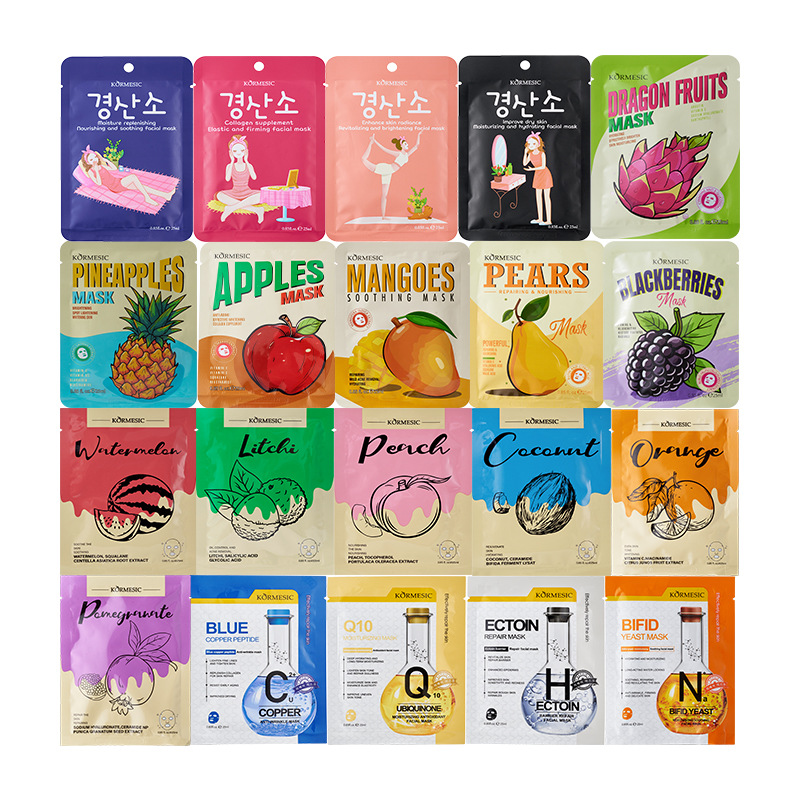 KORMESIC comercio exterior transfronterizo máscara facial en inglés máscara facial hidratación personajes de dibujos animados fábrica al por mayor image 3
