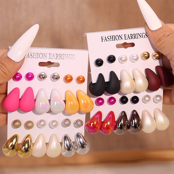 Round beads drop-shaped