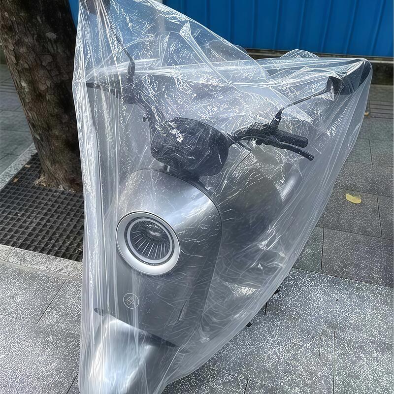 Disposable electric vehicle rain cover, thickened dustproof and rainproof cover for electric motorcycles, transparent universal protective cover