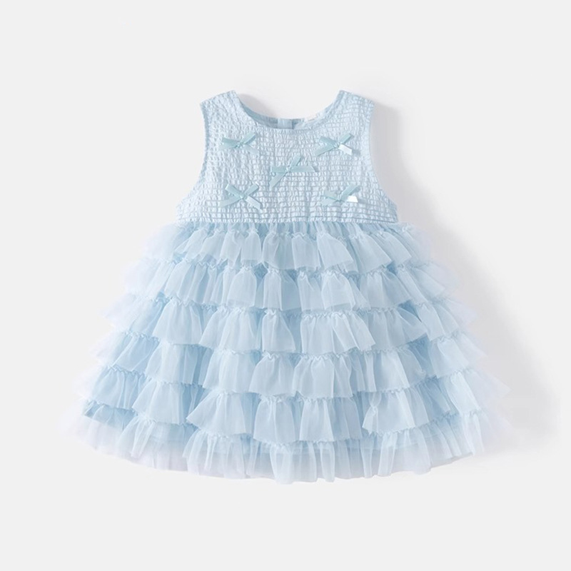 Girls' dress Summer Dress Western-style Baby Princess Dress One-year-old Dress Children's Skirt Summer Little Girl's vest Dress