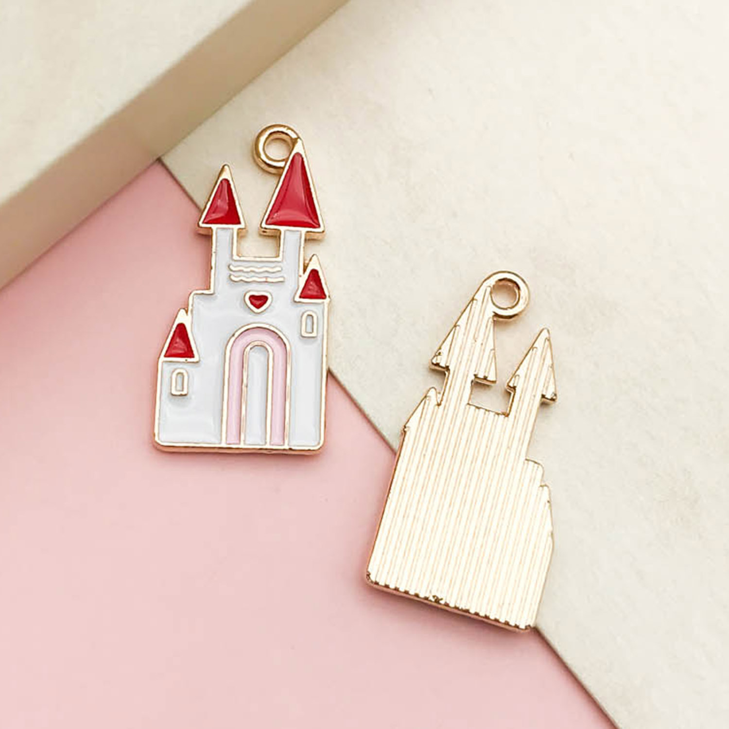 1 Rosa Conchas sirena flor conejo aleación gota colgante de aceite simple joyería material fábrica al por mayor