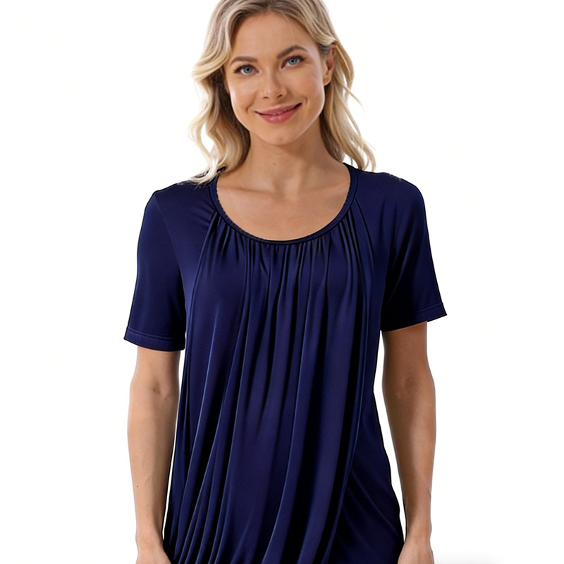 Comfortable Modal Nursing Dress For Maternity Plus Size Fashion_voghion.com