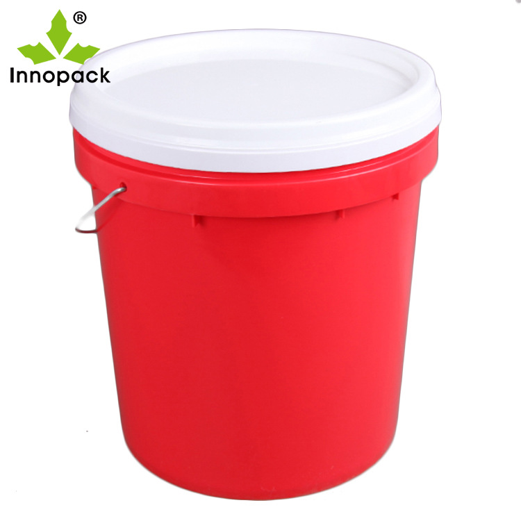【支持寄样】S-15L红色圆形塑料桶支持贴标热转印膜内贴量大优惠