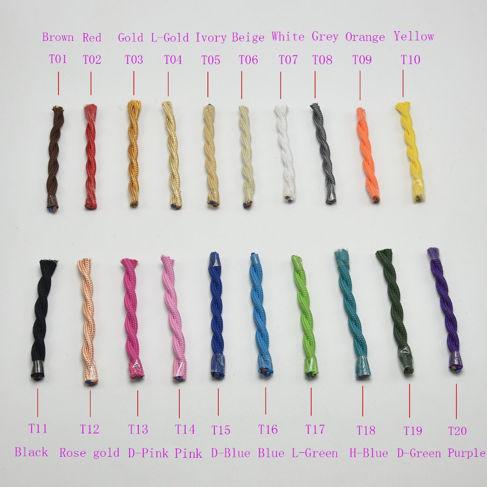 批发彩色编织绞线DIY灯具吊灯麻花线2×0.75平方爱迪生复古电源线