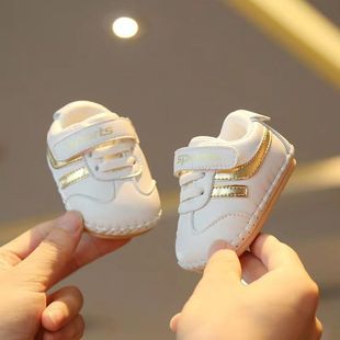 Autumn New 0-1 Year Old Baby Soft Bottom Toddler Shoes Korean Style Men's and Women's Children's Shoes Newborn Not Lose Shoes Cotton Shoes Casual