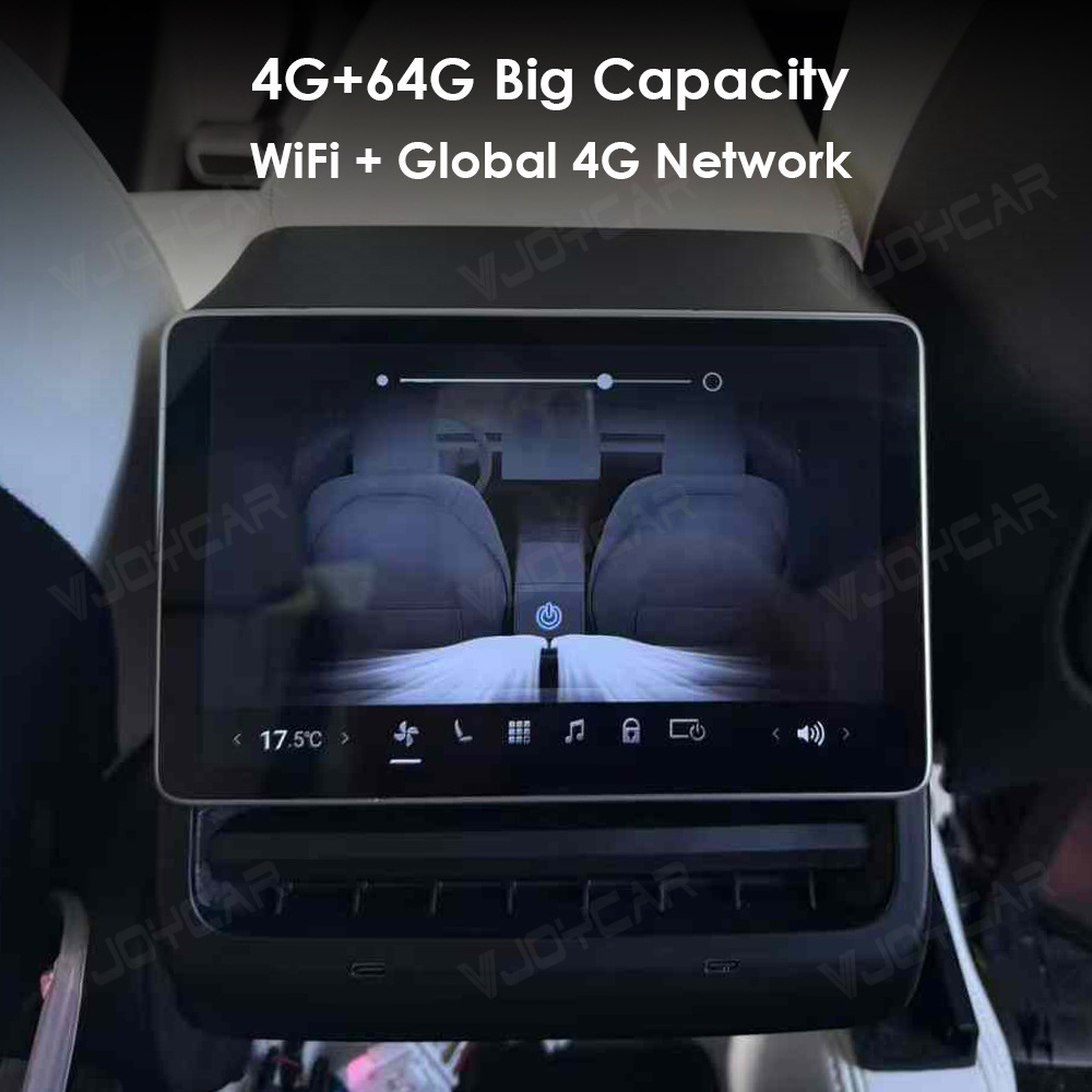 Suitable for Tesla TeslaModel3ModelY rear independent air conditioning control entertainment screen support 4G