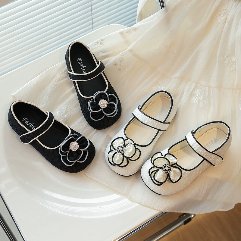 Xiao Xiangfeng тканые цветы женские детские кроссовки принцессы весной и осенью 2025 года