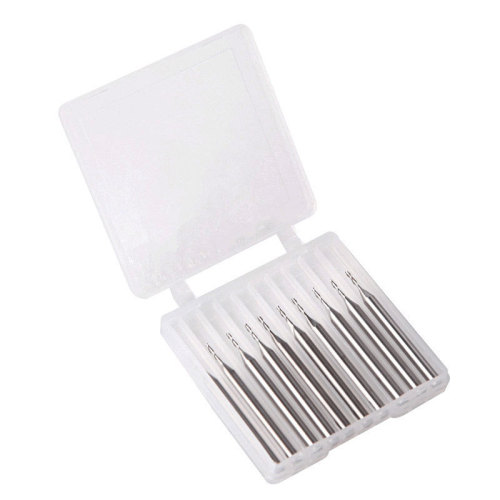 10-Piece Set Double-Edged Milling Cutter 1x7mm Tungsten Carbide Milling Cutter Acrylic Deburring Engraving Machine Bit Wholesale