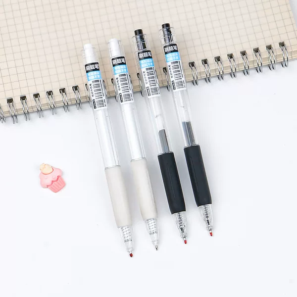 0.5mm exam-use retractable water-based pen, black, creative student pen for problem-solving, simple ST pen tip, retractable gel pen