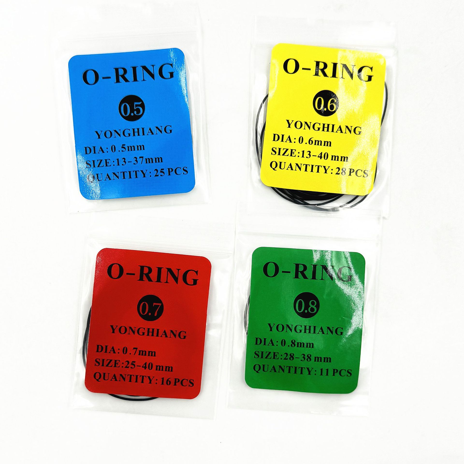 手表后盖防水圈底盖O型密封圈粗细混装小袋橡胶圈手表配件