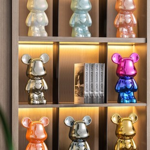 Violence Bear Ornaments Living Room Light Luxury Home TV Cabinet Wine Cabinet New Home Live Room Internet Celebrity Decorations suit