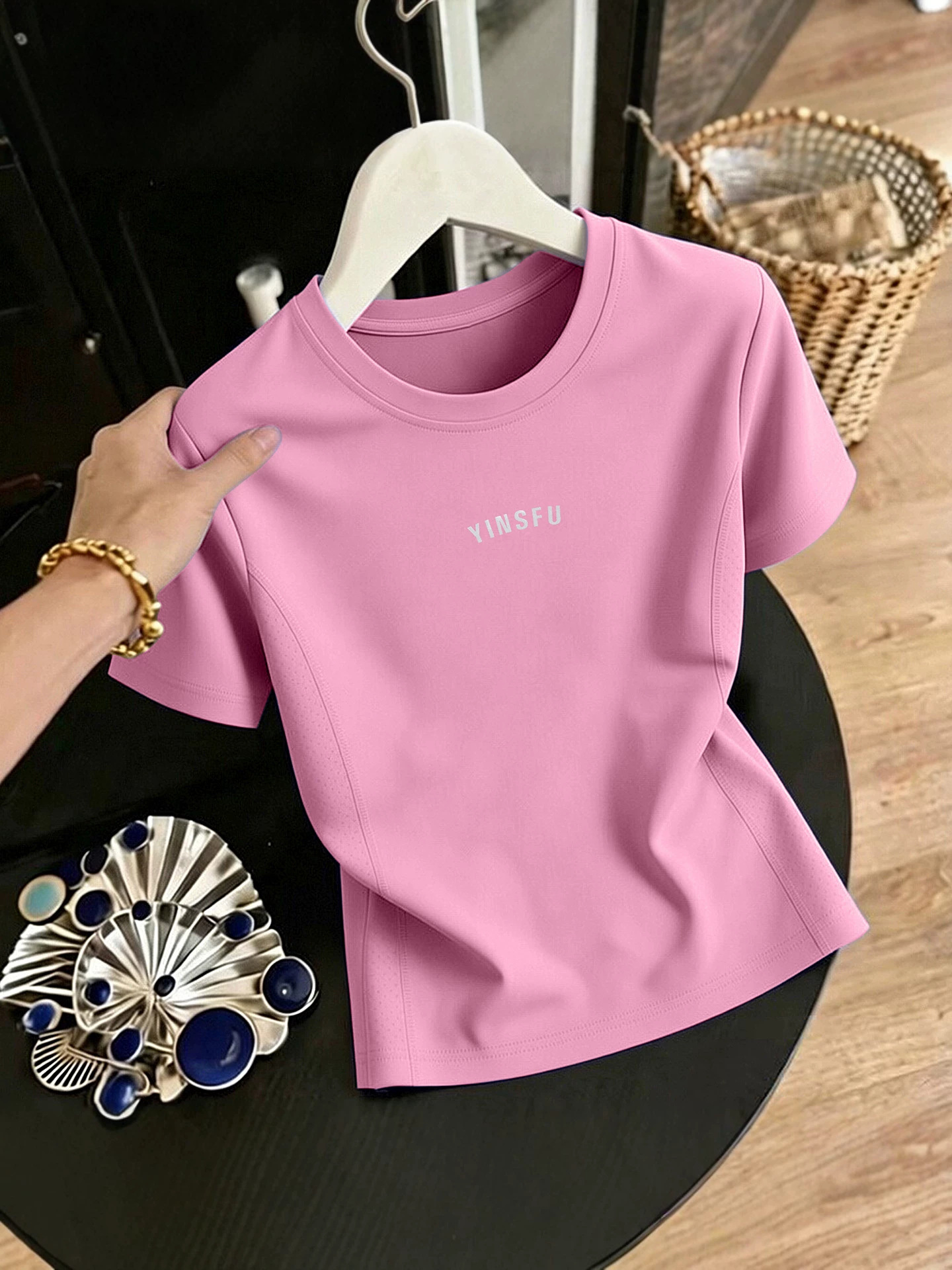 Quick-Drying Short-Sleeved T-Shirt for Women Summer 2026 New Fashion Breathable Thin Style Middle-Aged Mother Summer Loose Top T-Shirt