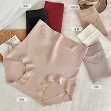 大版德绒磨毛高腰收腹三角内裤女士大码胖mm莫代尔高弹力加长裆春