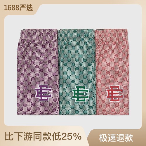 American trendy brand EE shorts for men and women G family joint model sports fitness basketball training mesh couple quarter shorts