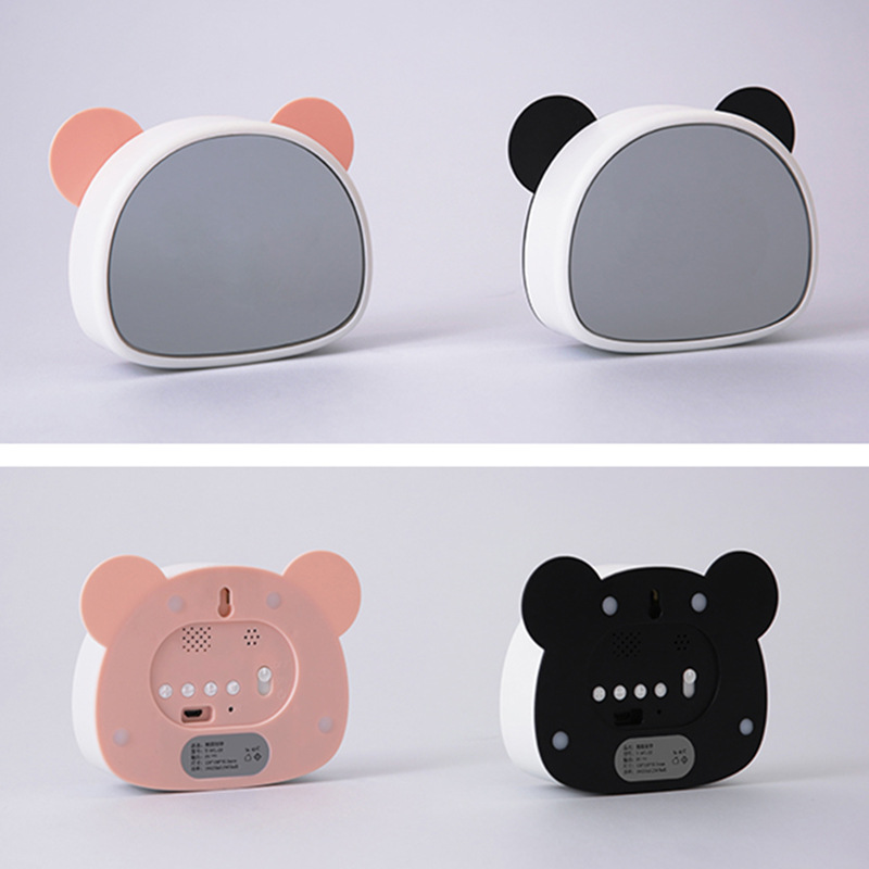 Panda despertador artefacto Niños Niñas niños escritorio inteligente fuerte despertador Internet celebridad reloj electrónico