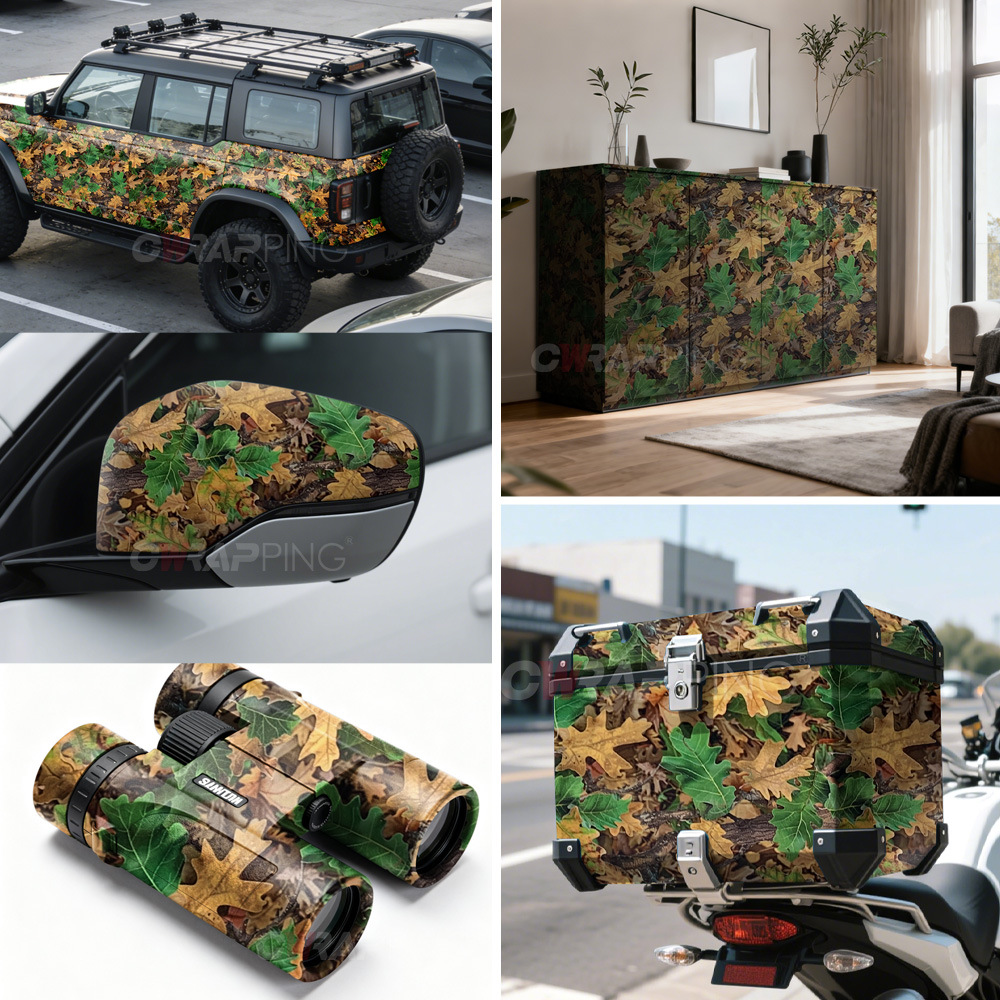 2026 New Model Leafy Thatch Jungle Bionic Camouflage Outdoor Camping Waterproof Decorative Camouflage Self-Adhesive Easy to Apply