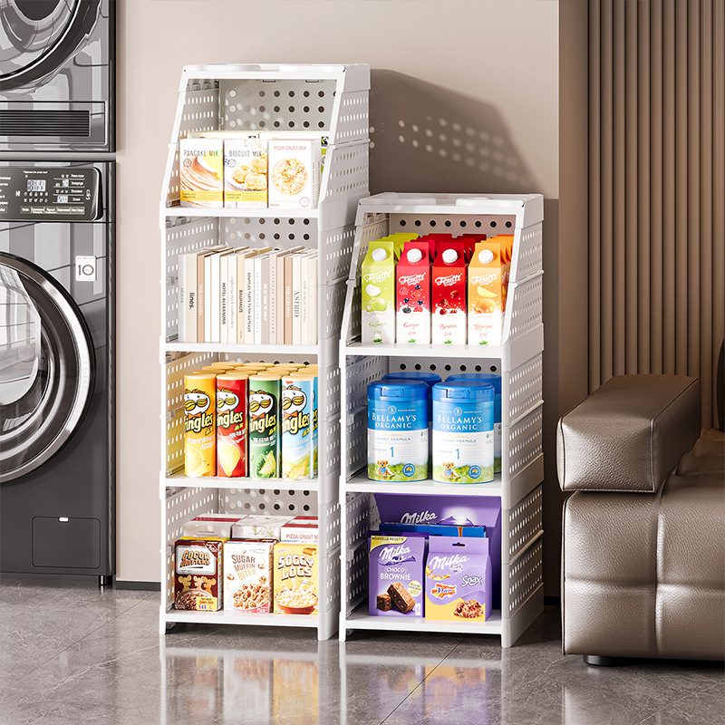 Japanese-Style Foldable Portable Open Clothes Rack Bedroom Storage Cabinet Easy Assembly Floor-Standing Storage Rack Coat Rack