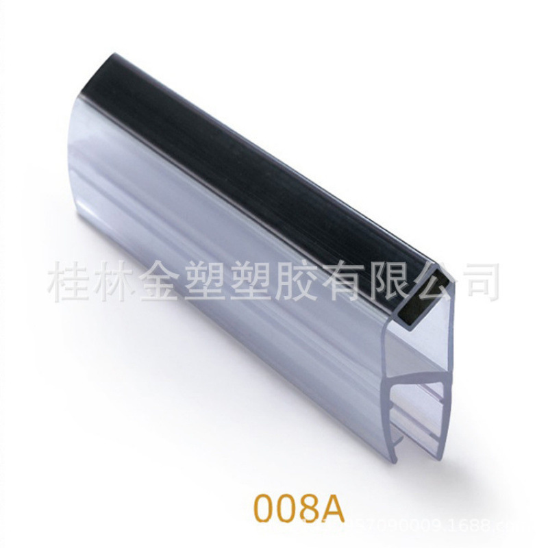 佛山金升华 90/180°大间距玻璃门挡水磁吸胶条 淋浴房卫浴密封条