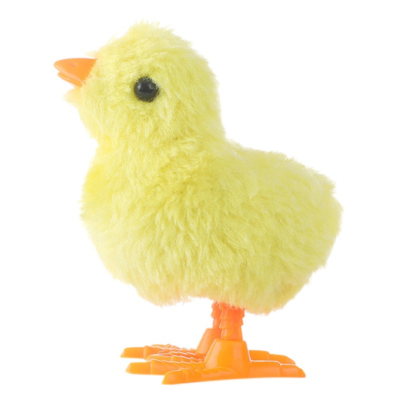 Internet Celebrity Jumping Cute Artificial Wind-Up Plush Chick Toy Can Move and Walk Baby Kidsren's Puzzle