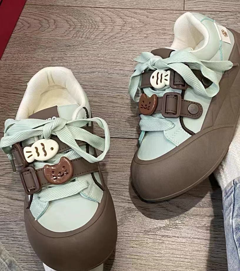 2025 primavera nuevas zapatillas de todo fósforo estudiantes zapatos de lona coreanos Harajuku de corte bajo zapatos blancos pequeños de nicho Yuanbo 1725 image 9